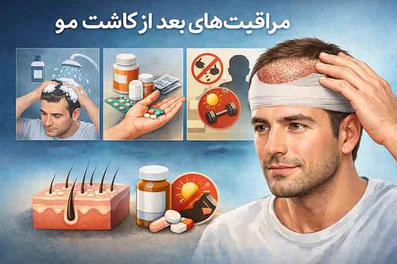 مراقبت‌های بعد از کاشت مو در تهران